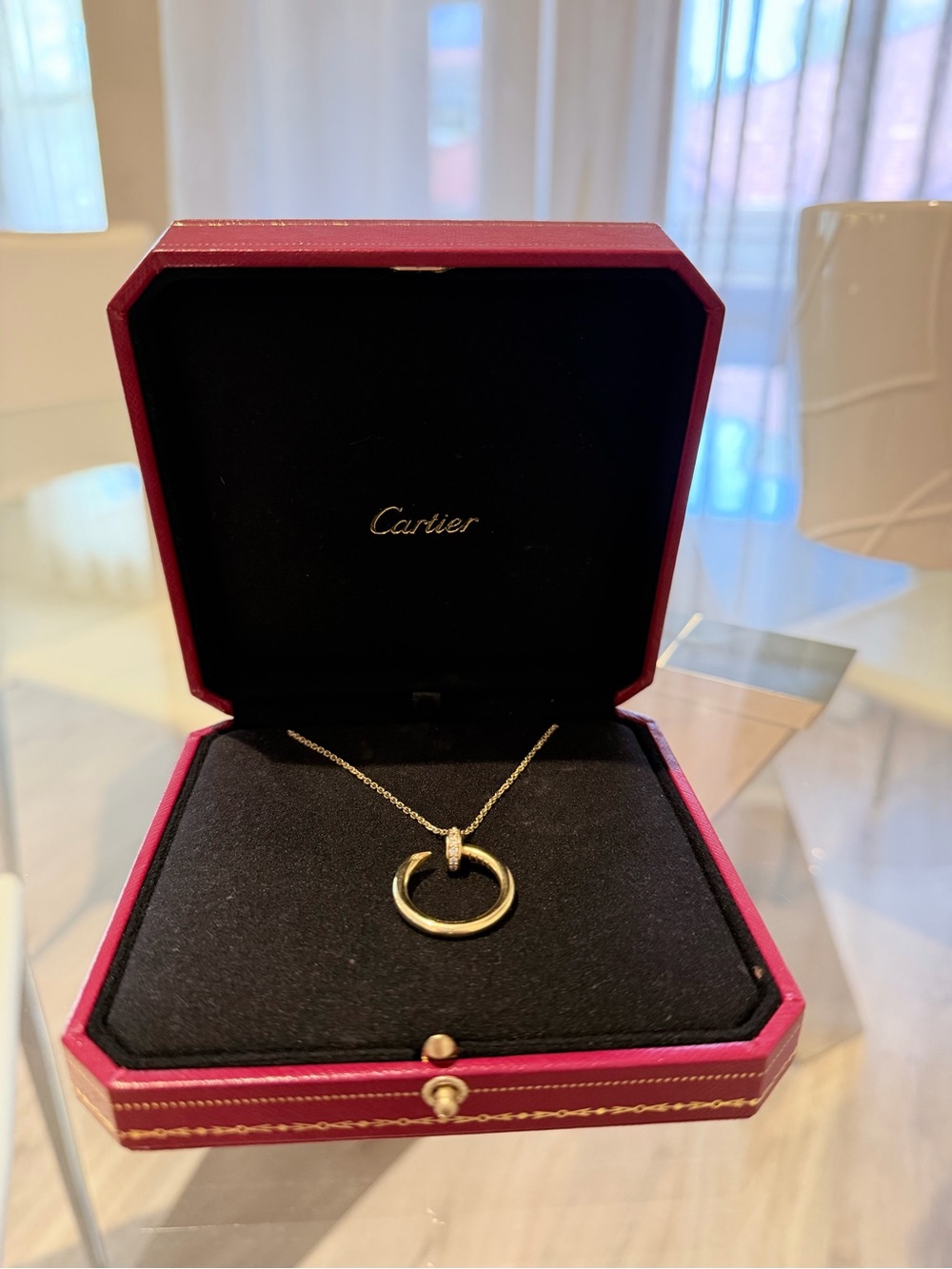 18K Juste un Clou vintage necklace with diamonds.
